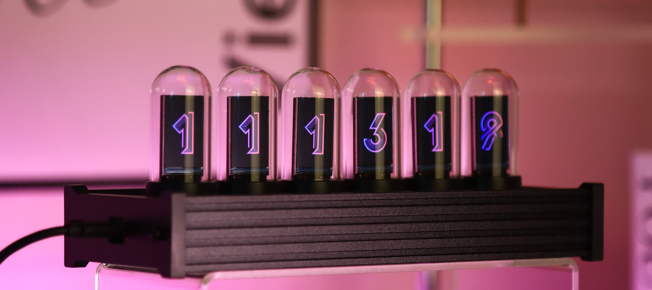 ニキシー管 時計 D'ESIGN IPS Gixie Clock NEXTUBE ニキシー管 時計 D'ESIGN IPS Gixie Clock NEXTUBE ニキシー管 時計 D