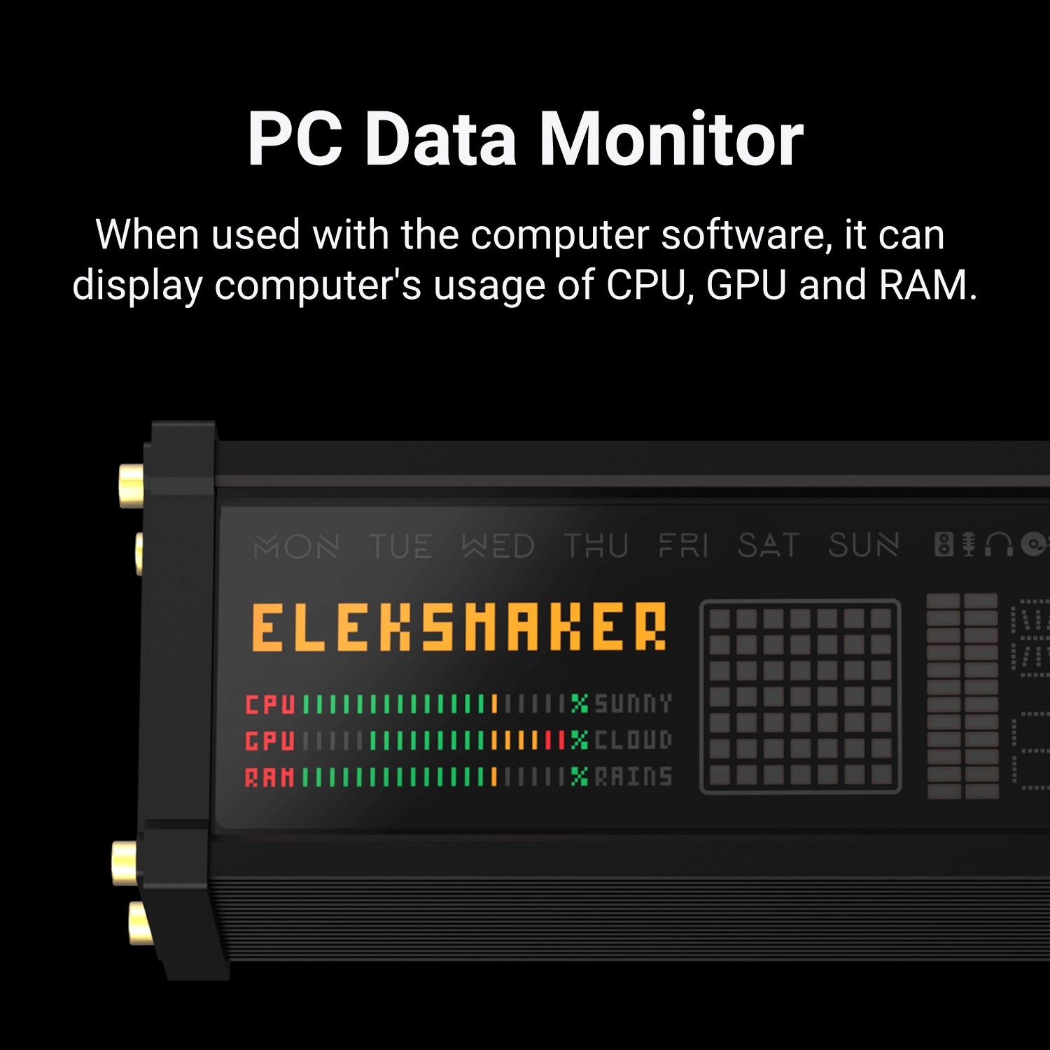 Smart Clock with VU Meter And PC Data Monitor