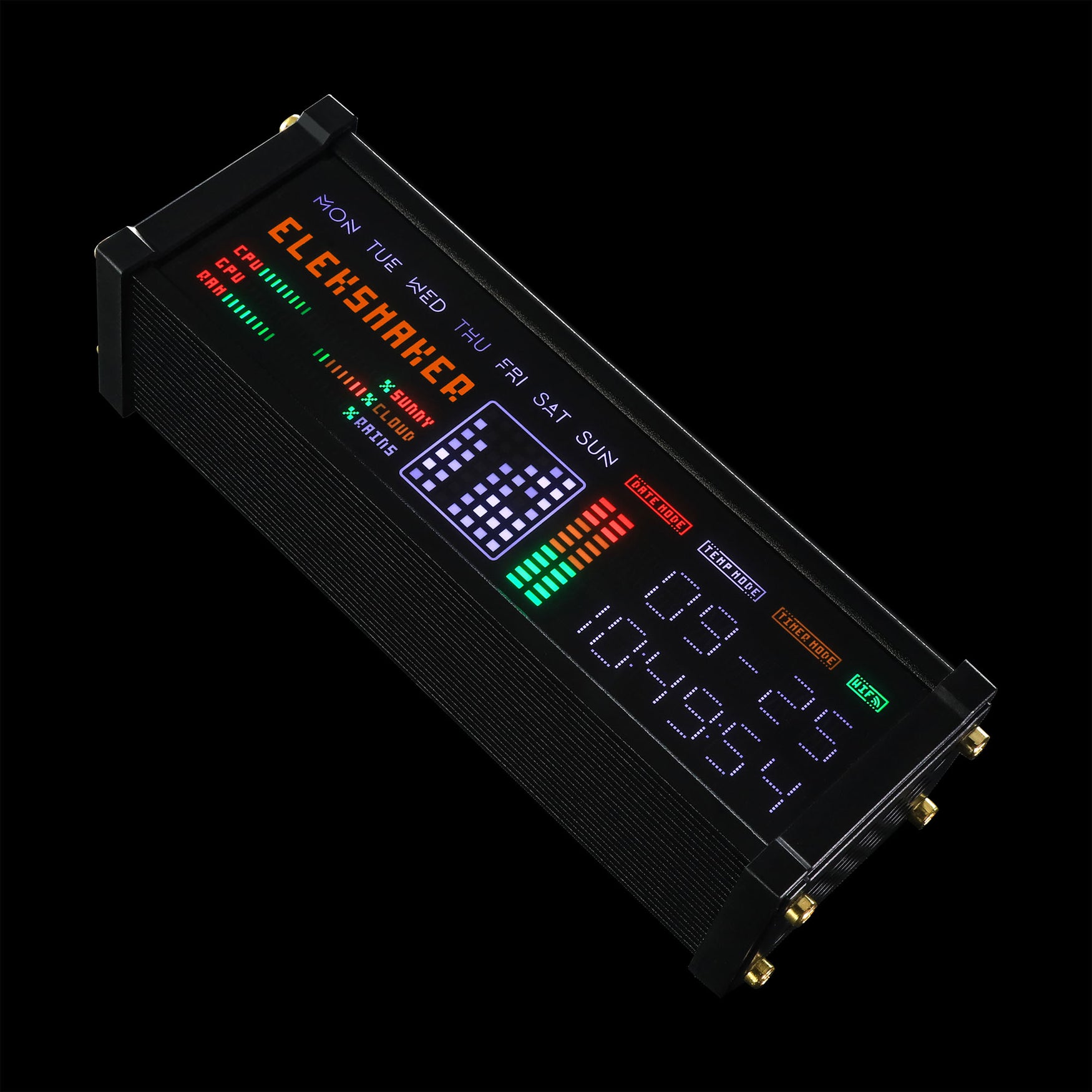 Atomic Voyage Smart Clock with VU Meter And PC Data Monitor