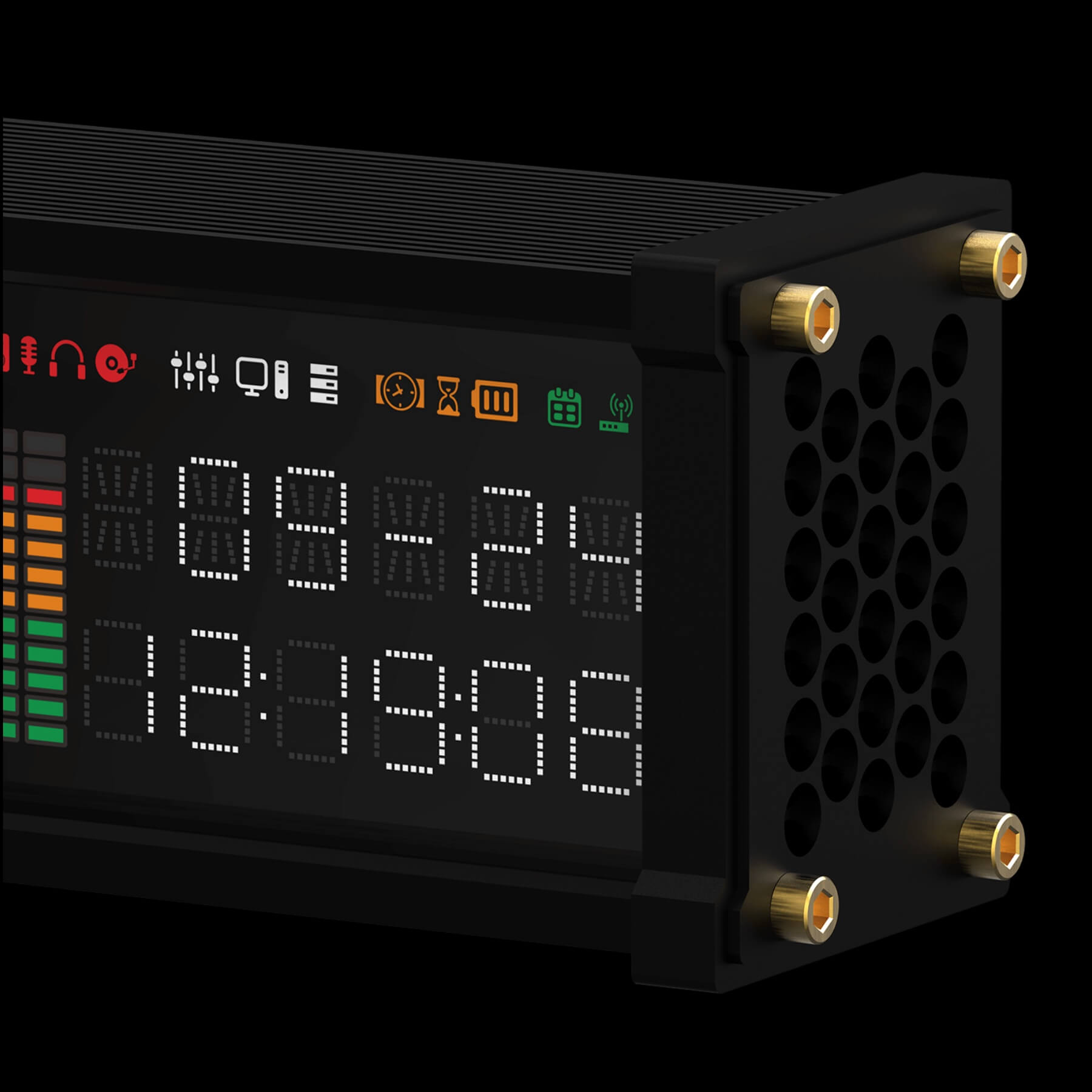 Atomic Voyage Smart Clock with VU Meter And PC Data Monitor