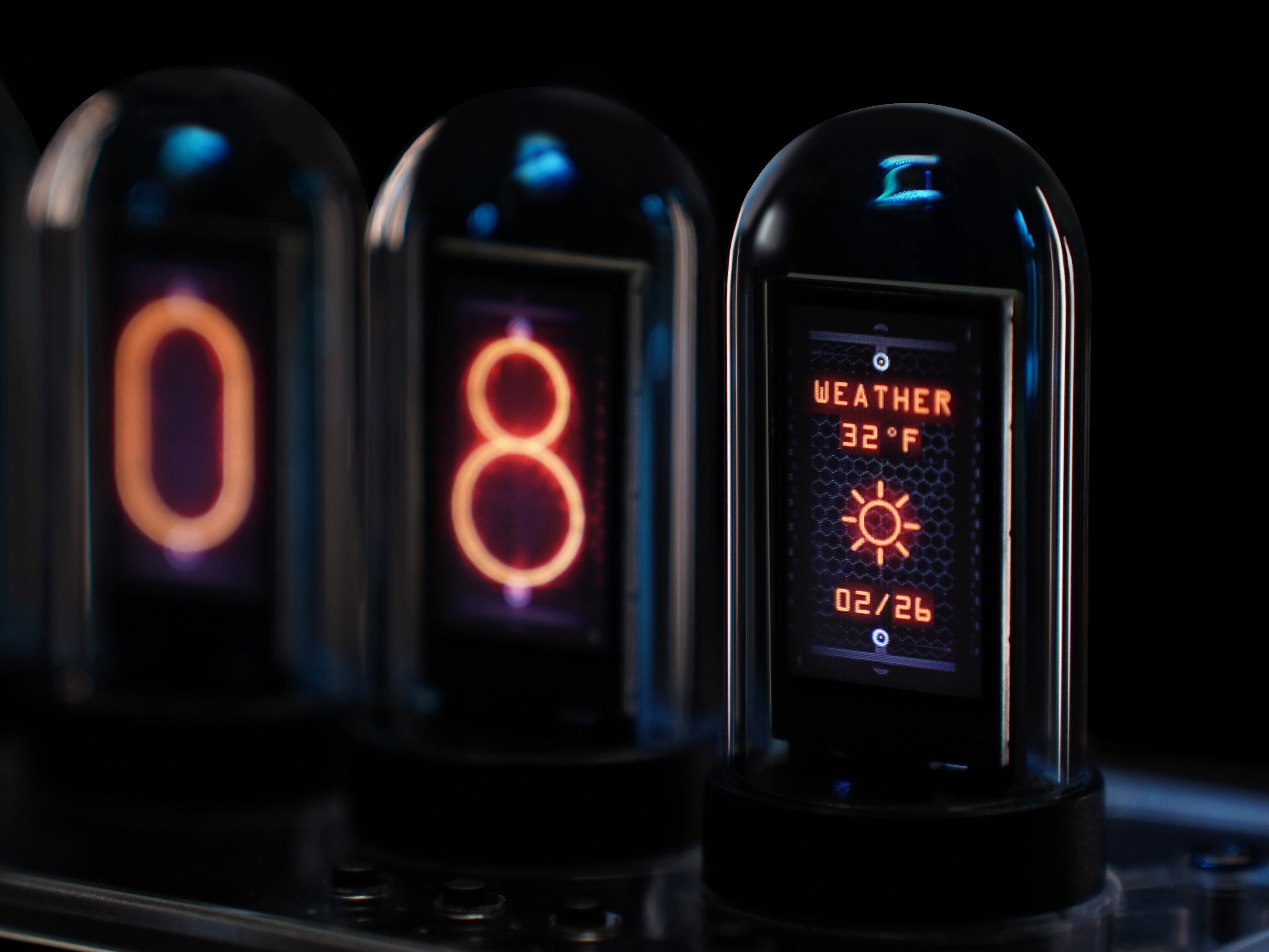 Atomic Voyage PRO Digital Clock - Nixie Tube Clock